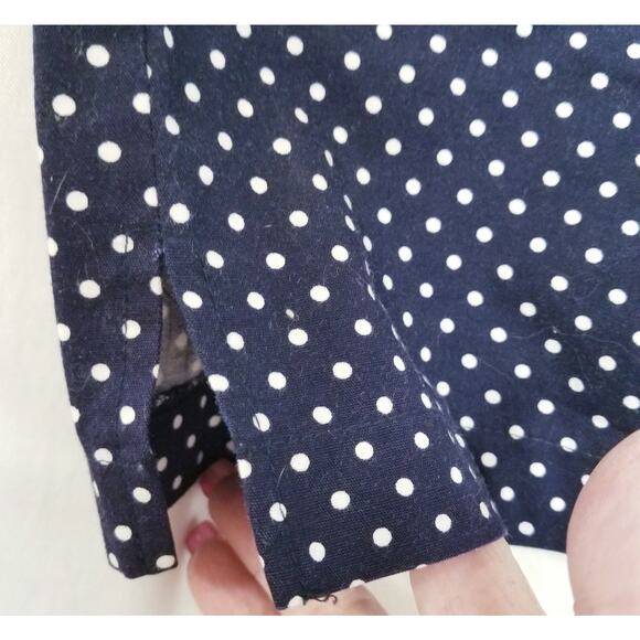 G.W. Division of Graff Women's Navy & White Polka Dot Capris Elastic Waist Sz 10 - Picture 4 of 8